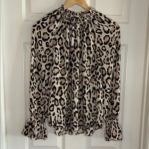 LOFT Animal Print Blouse